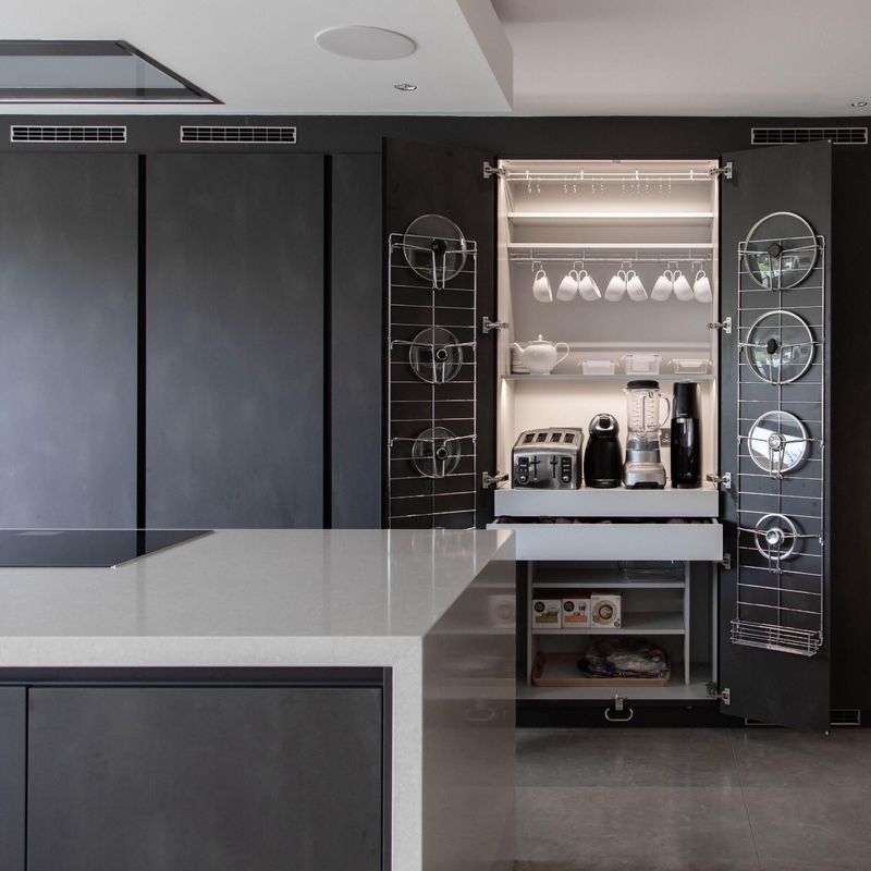 Blum Hardware Кухонные шкафы с островами и 3D-моделями