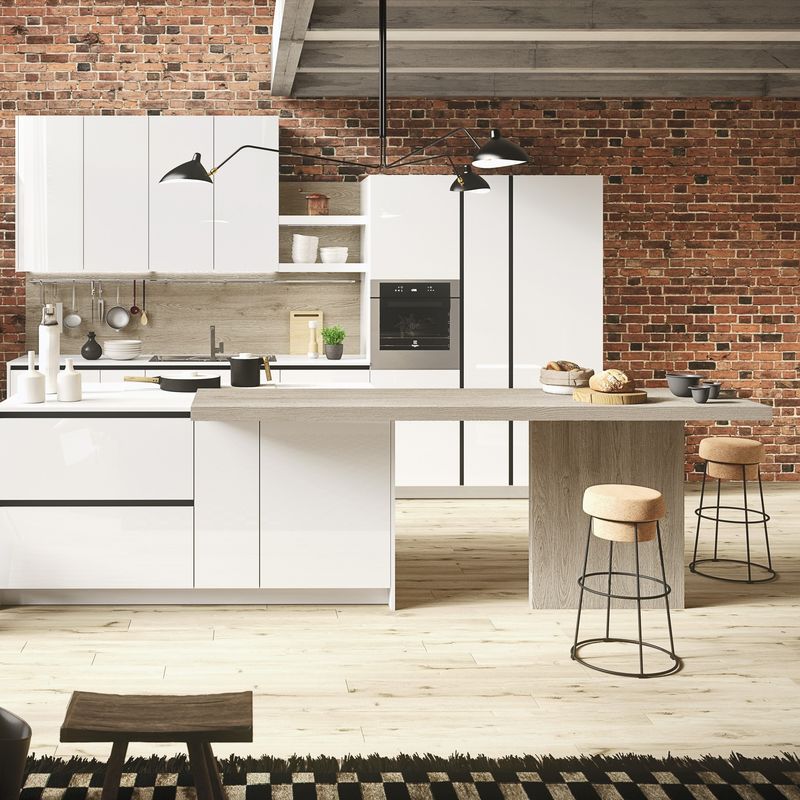 Blum Drawer Современный дизайн Массивное дерево Белый кухонный шкаф Мебель для роскошной кухни