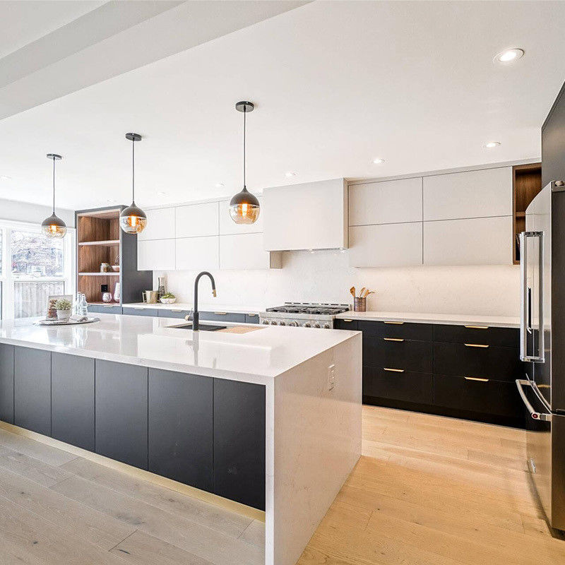 Blum Hardware настраиваемый размер матовый стиль водонепроницаемый кухонный шкаф для вашего дома