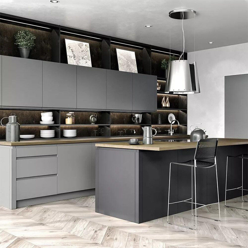 Blum Hardware настраиваемый размер матовый стиль водонепроницаемый кухонный шкаф для вашего дома