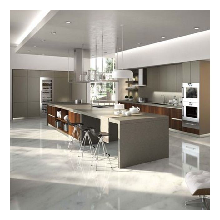 Современные минималистические шкафы из плоскости из твердого дерева с индивидуальным цветом и стеклянными фронтами