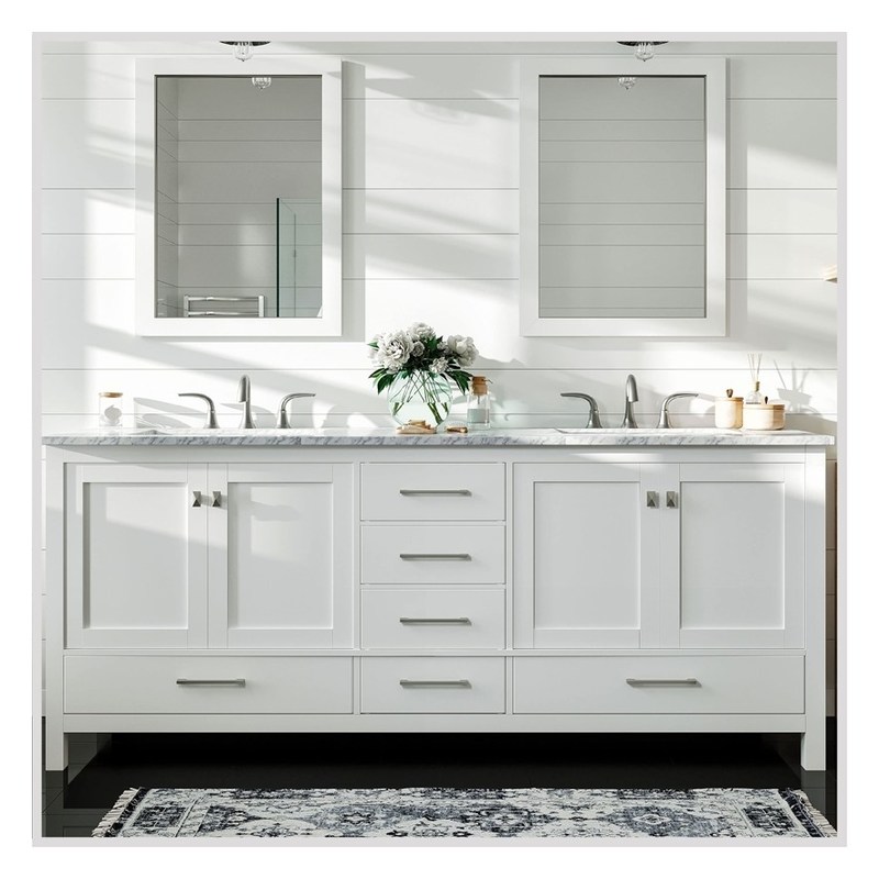 Современный стиль индивидуальный цветовой шейкер лакированный ванный шкаф с керамической столешницей