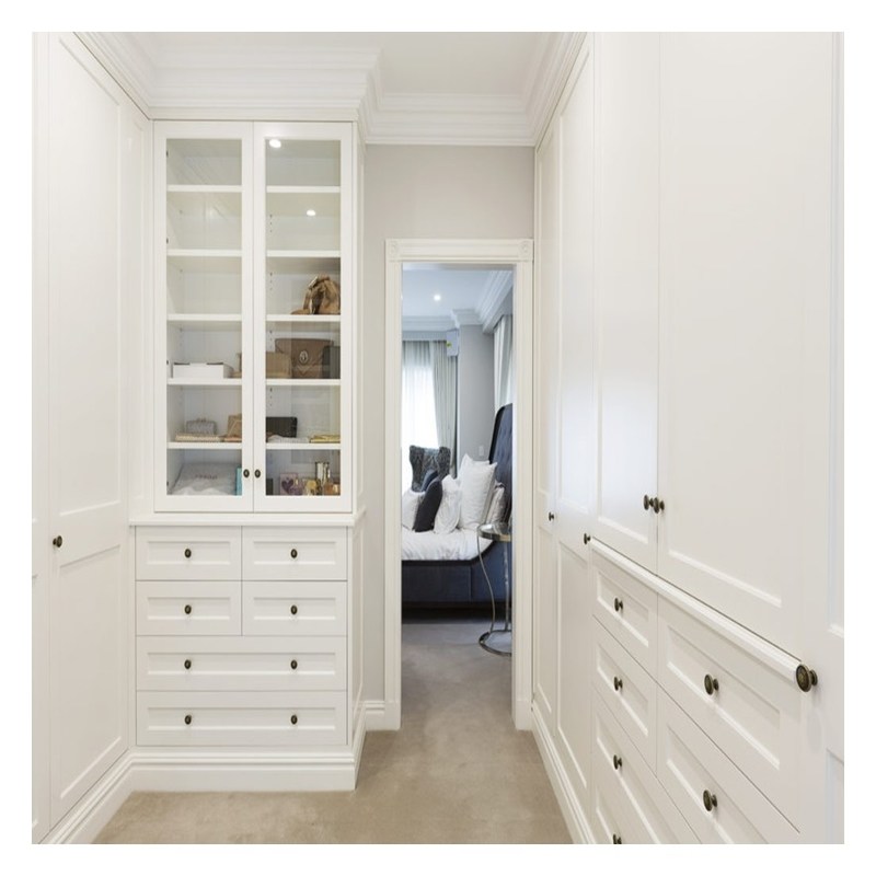 Европейские массивные деревянные шкафы для ходьбы в шкафу