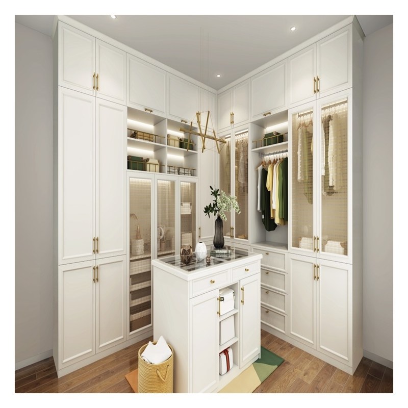 Европейские массивные деревянные шкафы для ходьбы в шкафу