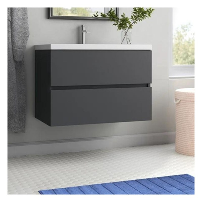 Массивное дерево круглый подвешенный ванной ванной с раковиной и небольшой формат глянцевой отделки