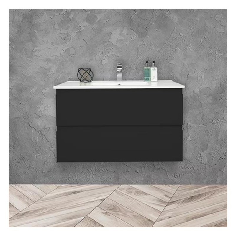 Массивное дерево круглый подвешенный ванной ванной с раковиной и небольшой формат глянцевой отделки