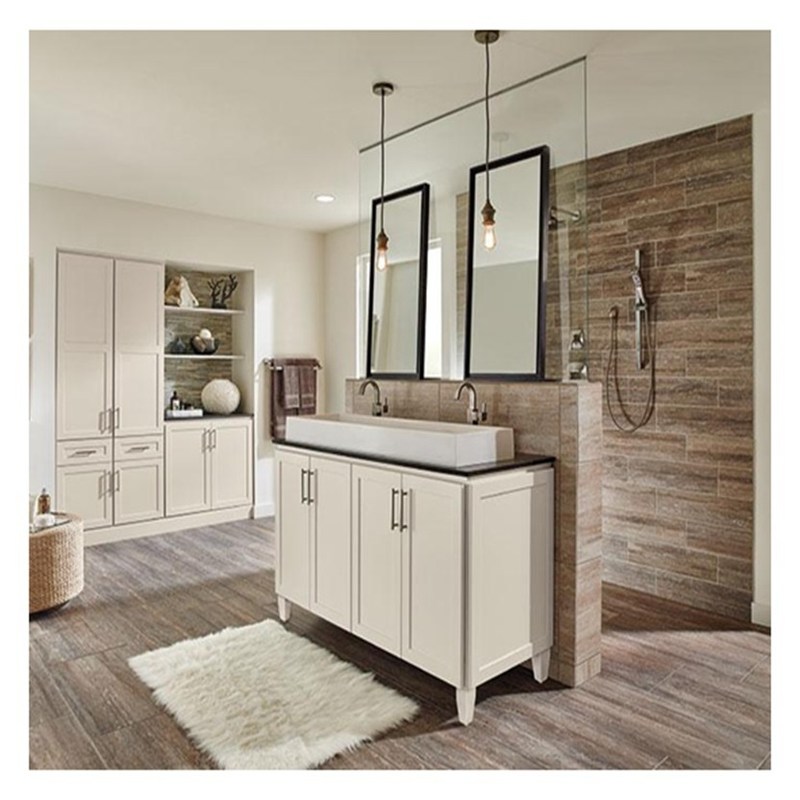 Шейкер стиль Белый лак Супер водонепроницаемый Большой размер ванной шкаф Ванни Комбо